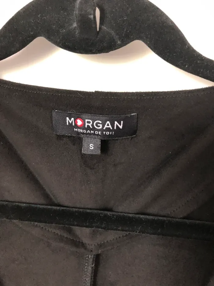 Robe noire à franges imitation daim Morgan taille S - photo numéro 3