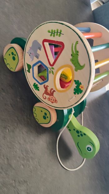 Tortue à tirer avec roue d'encastrement