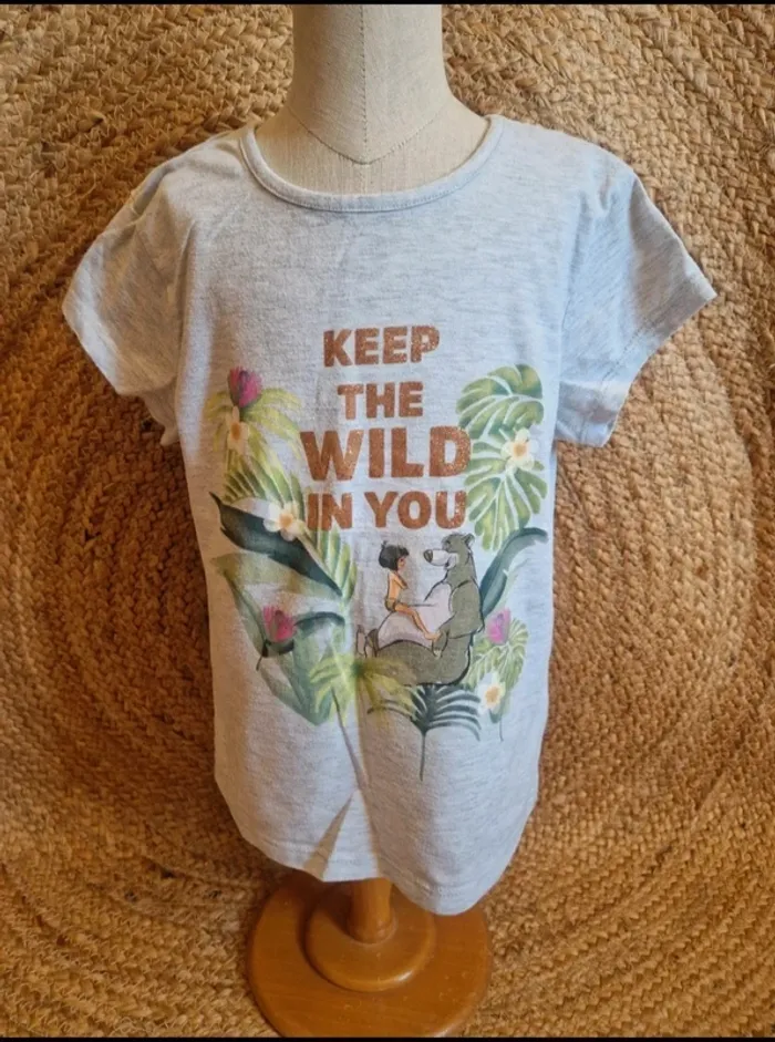 Tee-shirt livre de la jungle fille disney 6 ans