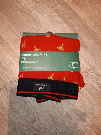 Boxer jules taille L colis rouge bordeaux