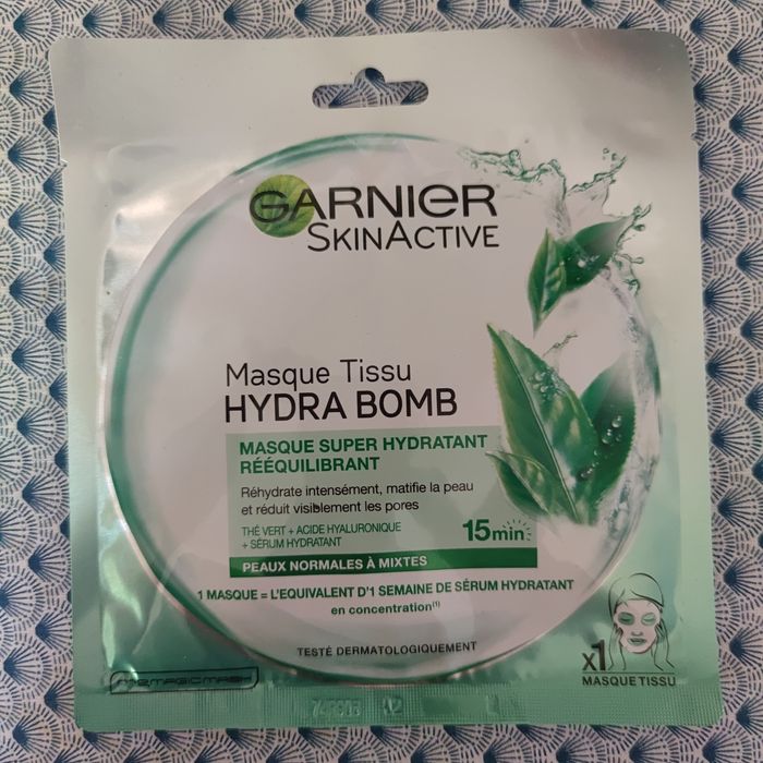 3 Masques Skinactive, Tissu Hydra Bomb Garnier - photo numéro 3