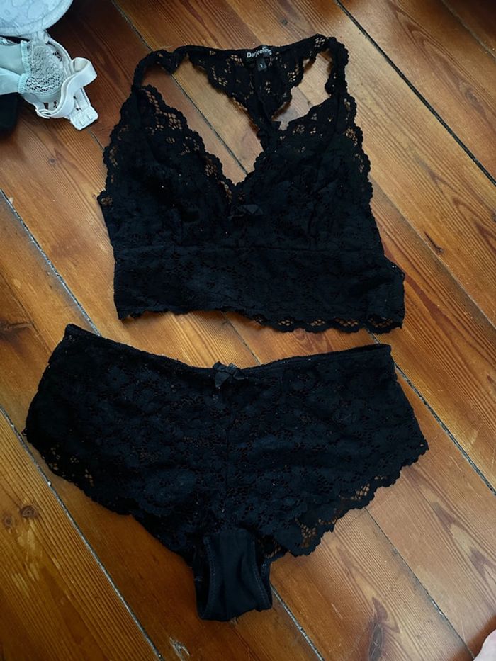 Brassière darjeeling t1 noir dentelle - photo numéro 3
