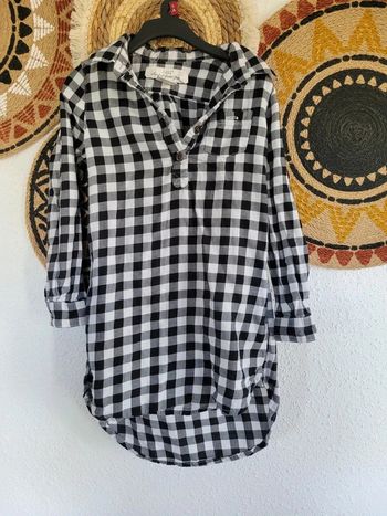 Robe tunique chemise fille à carreaux 5 ans