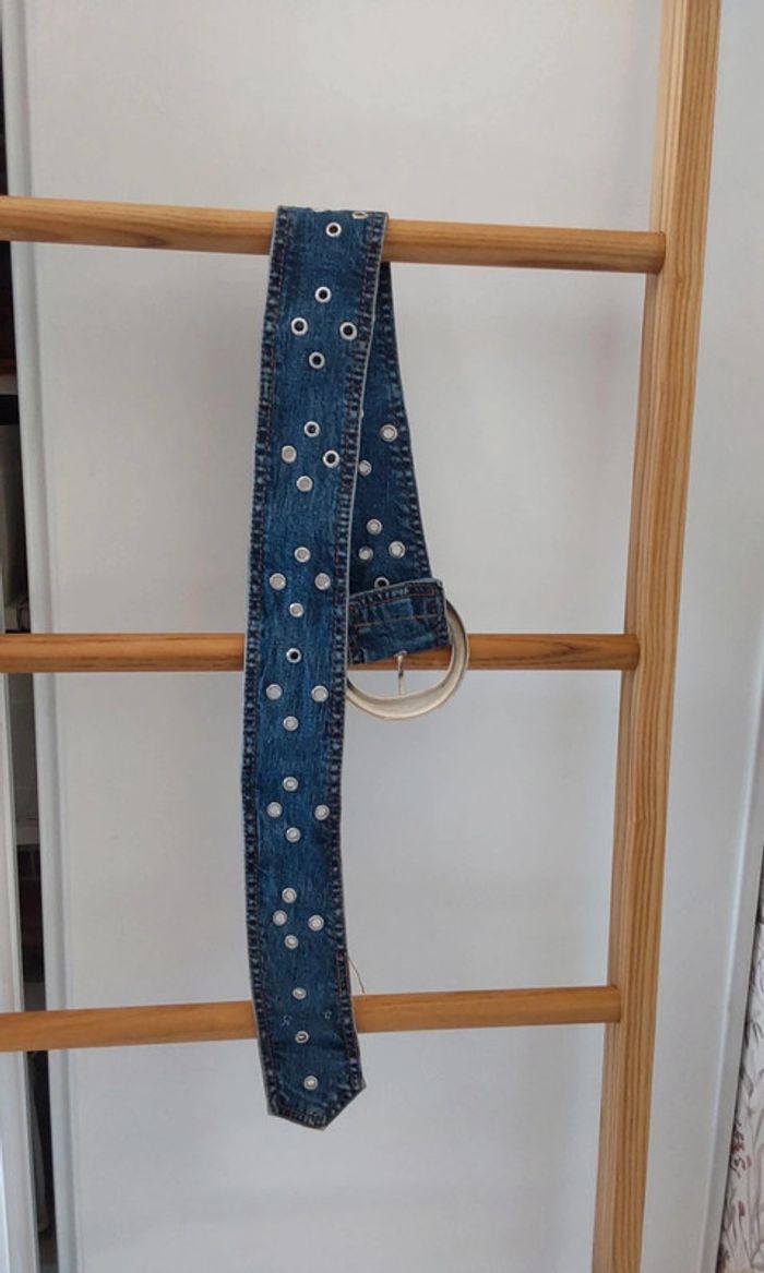 Ceinture en jean large vintage - photo numéro 6