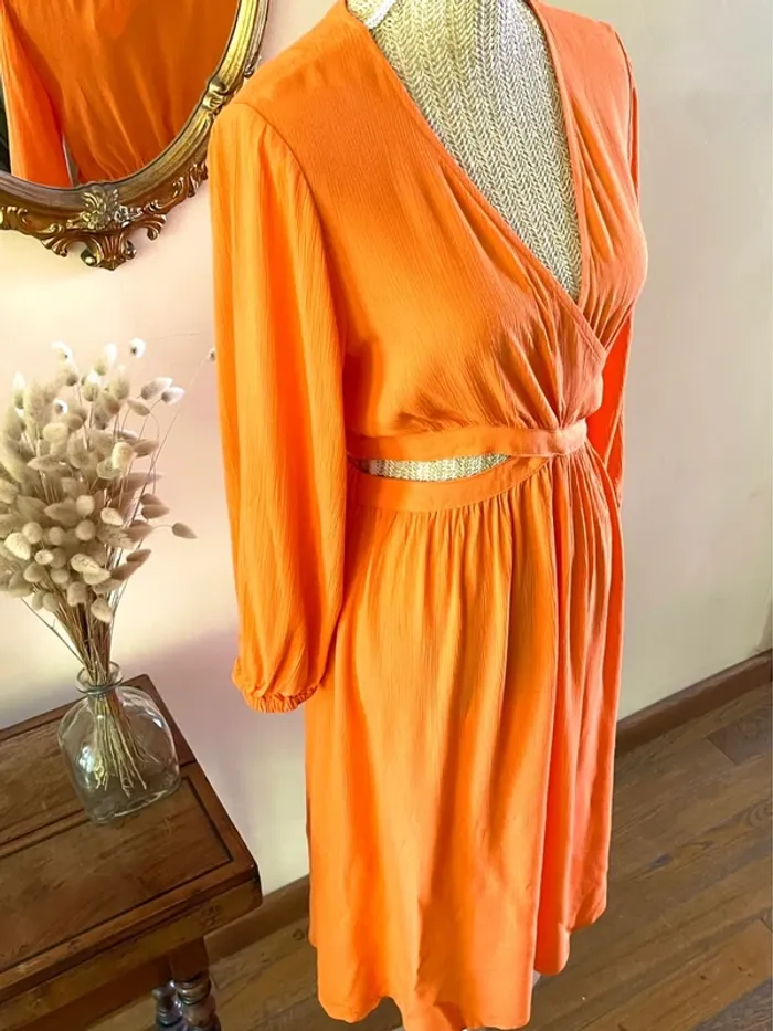 Robe Eclatante en Orange - Etam - Taille M neuf avec étiquette - photo numéro 12