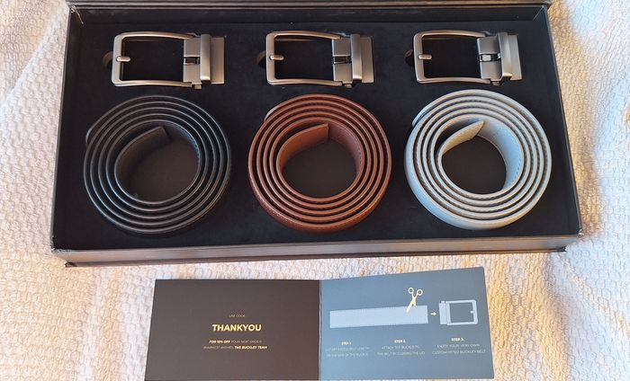 Coffret 3 ceintures pour homme "Buckley Belts" - photo numéro 8