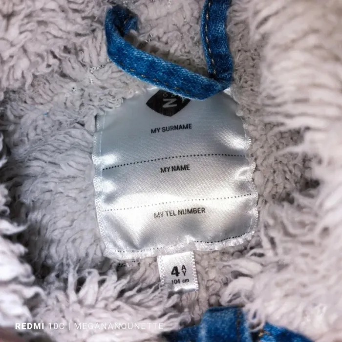 🧥Blouson aviateur en jean doublé polaire – 4 ans / 104 cm – Collection 2025 - photo numéro 2