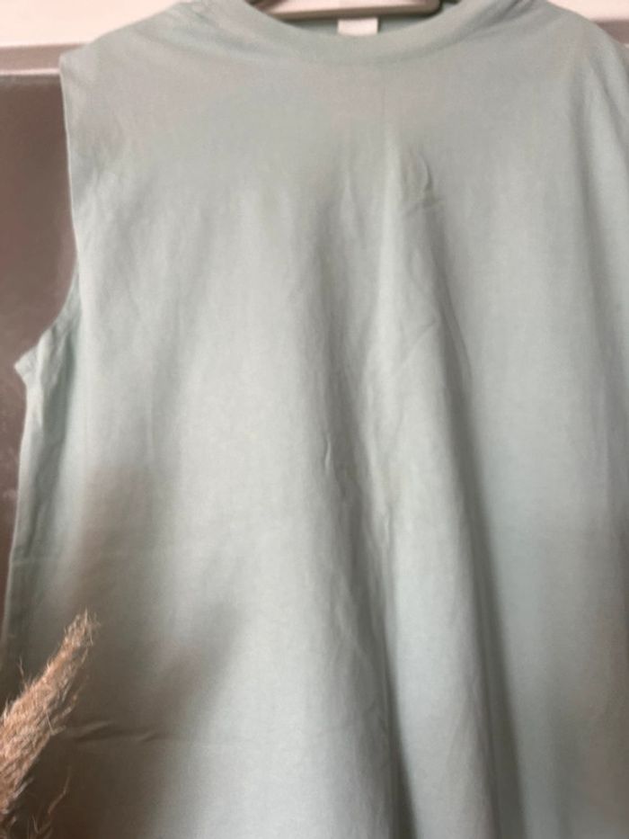 T-shirt robe sans manche turquoise h&m S - photo numéro 2