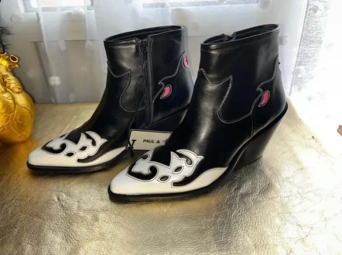 Superbes bottines en cuir, taille 38, Neuf - Paul & Joe - photo numéro 5