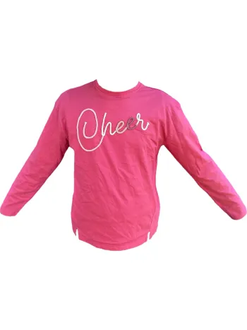 T-shirt manches longues Street Monkey rose fille "cheer" Taille 14 ans
