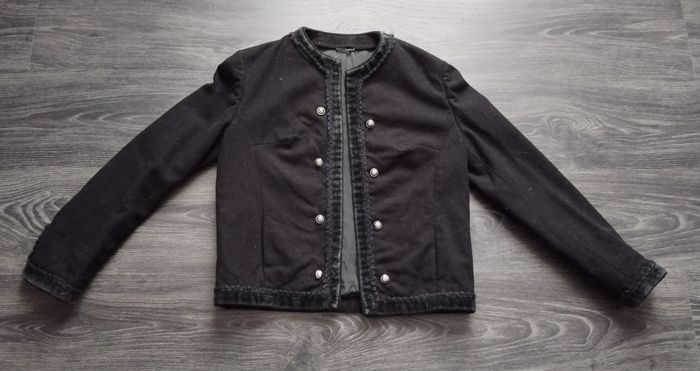 Veste noire laine vintage 38 M