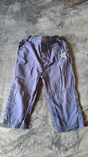 💚Pantalon léger bébé garçon – violet/bleuté – Taille 18 mois