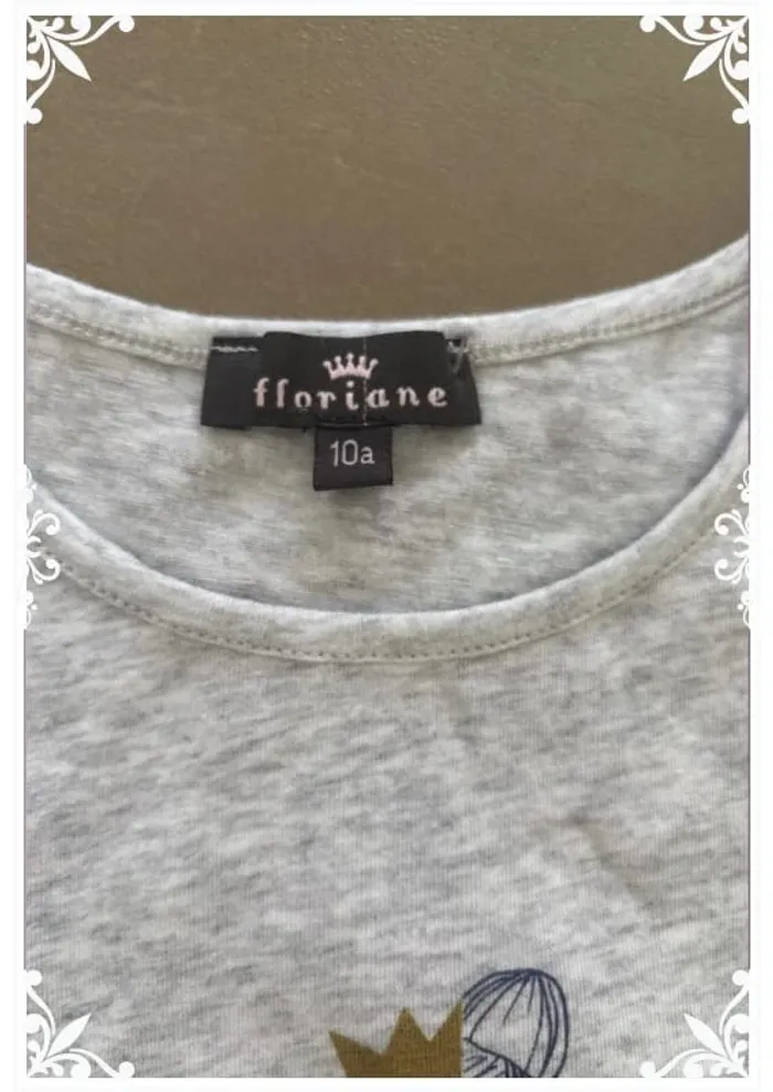 T-shirt gross taille 10 ans enfant fille Floriane - photo numéro 4
