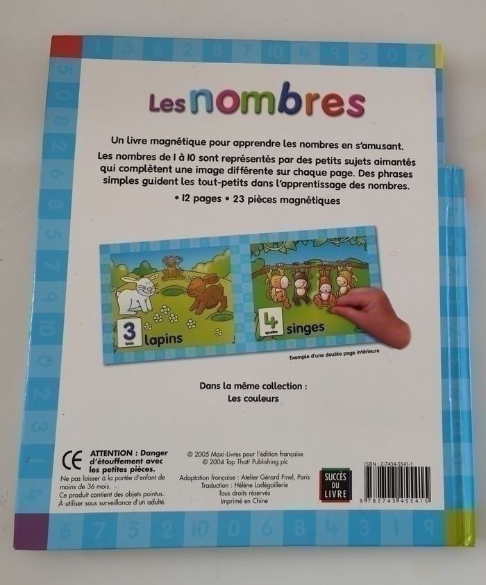 Livre-magnet pour apprendre les nombres