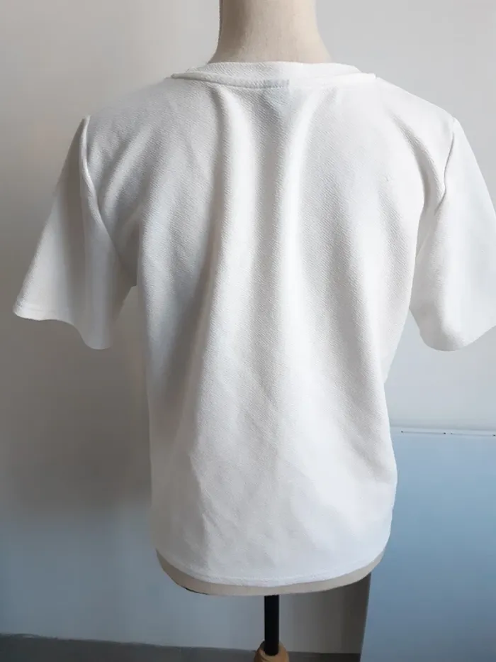 Tee shirt blanc Dazy T40 - photo numéro 4