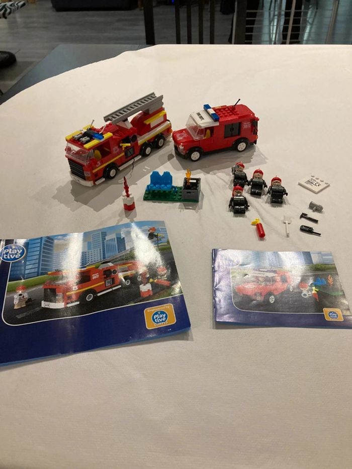 Lego camions de pompier playtive