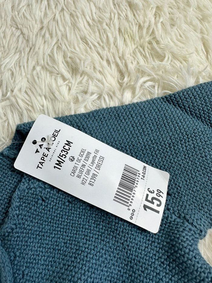 Cardigan bleu tape à l’œil taille 1 mois - photo numéro 4