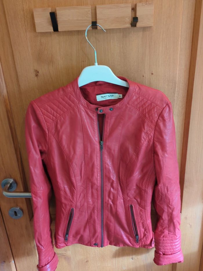 Veste Naf Naf en simili en rouge xs