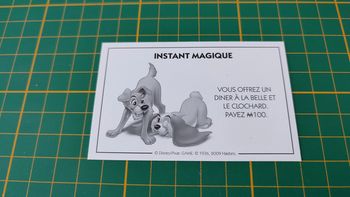 Carte instant magique un diner à la belle et le clochard jeu de société Monopoly Disney Hasbro #B94