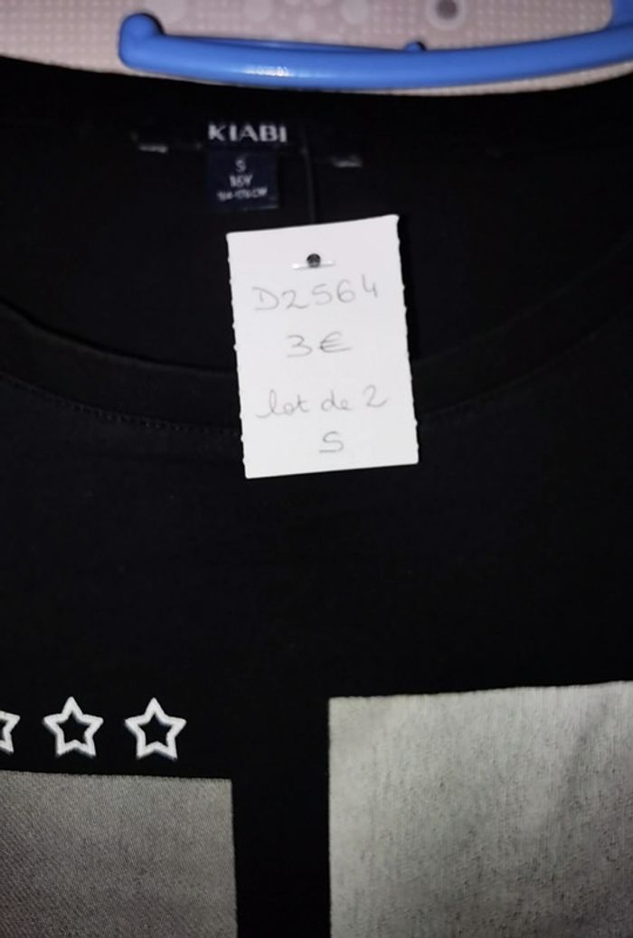 D2564 - lot de 2 tee-shirt homme S - photo numéro 5