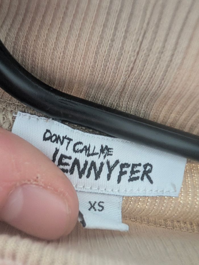 Top col montant manches longues Jennyfer beige – Taille XS – Neuf avec étiquette - photo numéro 4