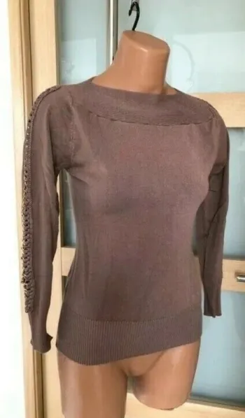 Beau pull marron beige T: 36/38