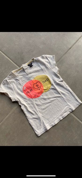 Tee shirt manches courtes Mum Dad 24 mois