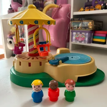 Manège à disques carrousel musical fisher price vintage