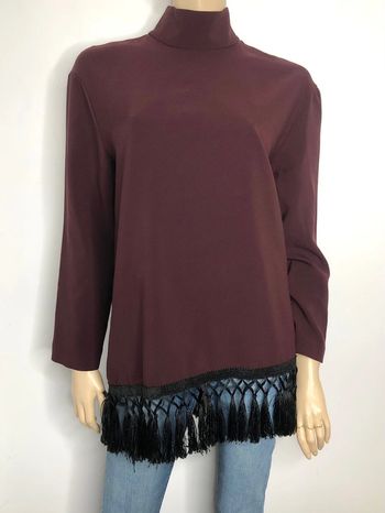 Tres Jolie blouse tunique Zara couleur aubergine taille M/L