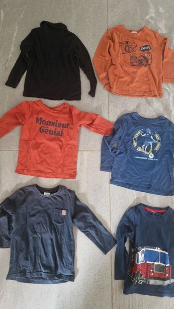 Lot t shirts manches longues 4 ans