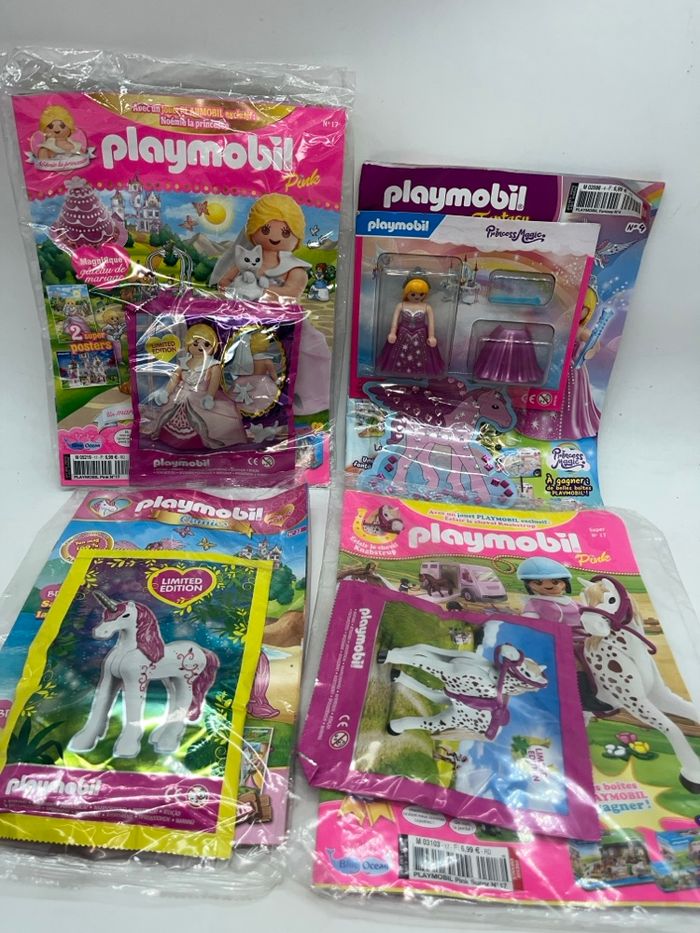 Lot de 4 magazines Livres d'activité Playmobil mag Princesse Neuf