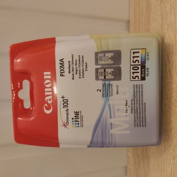 Multi-pack de deux cartouches d'enre d'imprimante Canon d'origine PG-510 Black + CL-511-  + Colore-