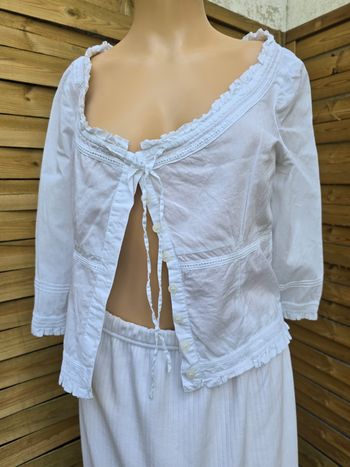 Tunique chemisier broderie anglaise 🍒vintage 80🍒taille 34/36/38