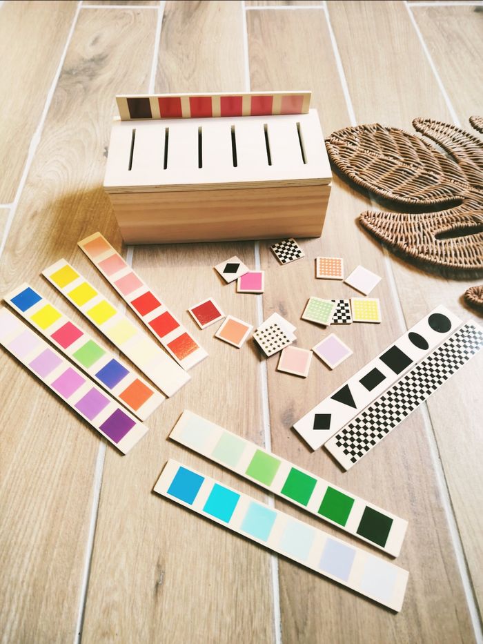 🌈Coffret boîte de tri Montessori en bois