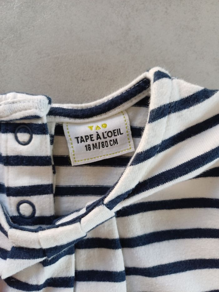 Robe manches longues marinière TAO 18 mois comme neuve - photo numéro 4