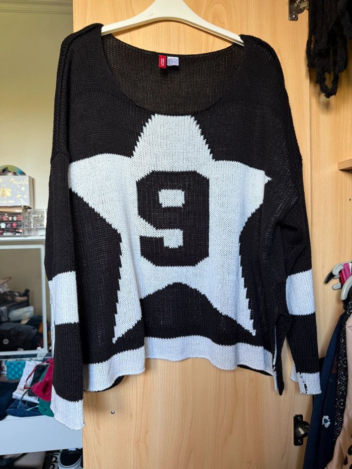 Pull noir et blanc
