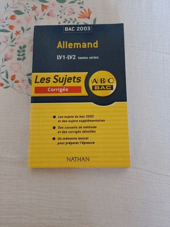 Allemand LV1-LV2 sujets corrigés bac 2003