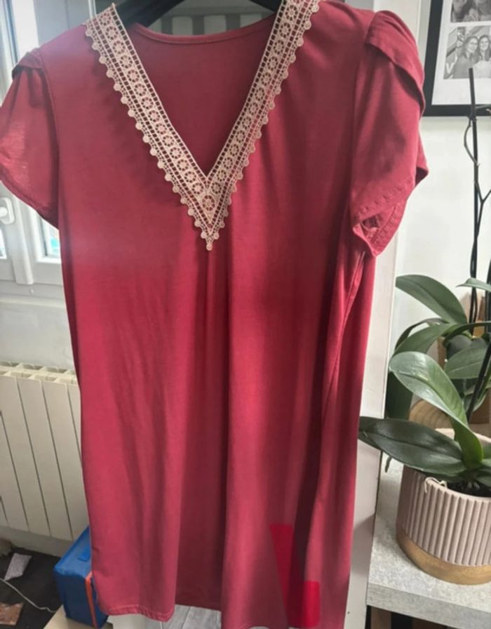 Tunique femme bordeaux et doré XL