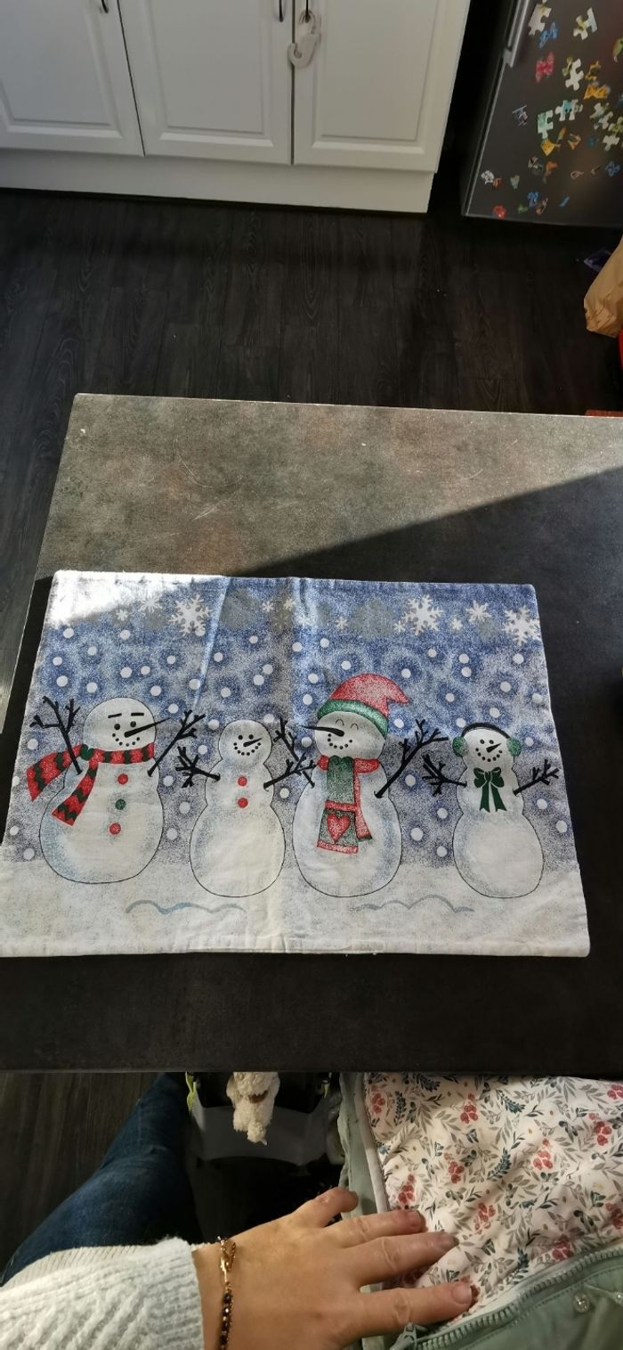 Set de table Noël tissu - photo numéro 2