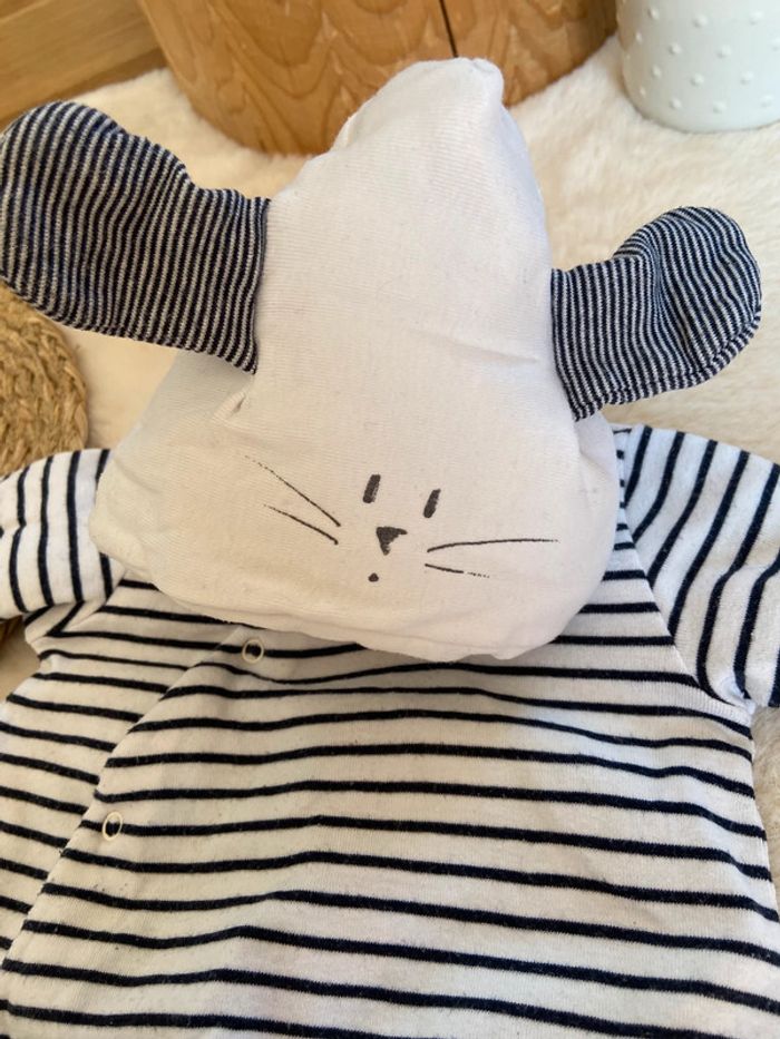 Combinaison Petit Bateau capuche petit chat 1 mois - photo numéro 4