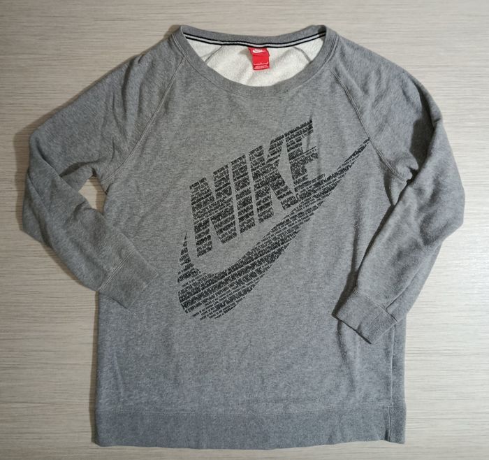 Pull vintage Nike gris Taille L - photo numéro 2