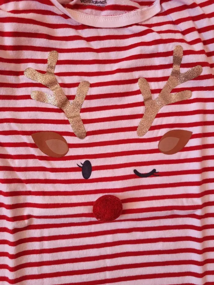 Lot 2 t-shirts manches longues Noël - photo numéro 2