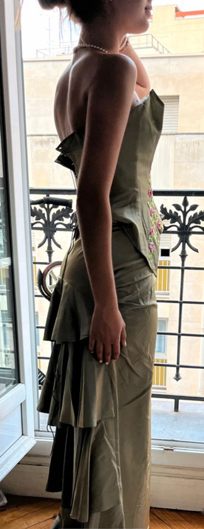 Neuve! Sublime ensemble de soirée Claudine Elbaz couture Taille 38 (650€ en boutique) - photo numéro 3