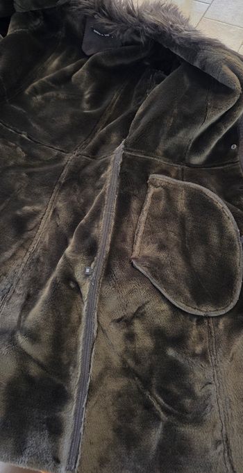 MANTEAU RIVIÈRES DE LUNE T38 – FAUSSE FOURRURE & CEINTURE – ÉTAT EXCELLENT