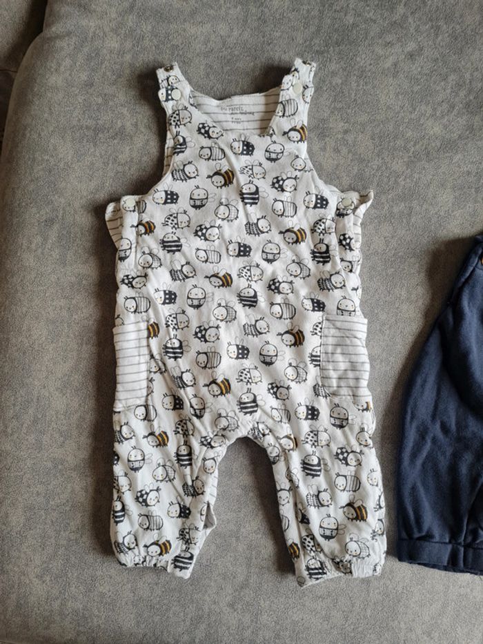 Lot de 2 salopettes taille 9mois - photo numéro 3