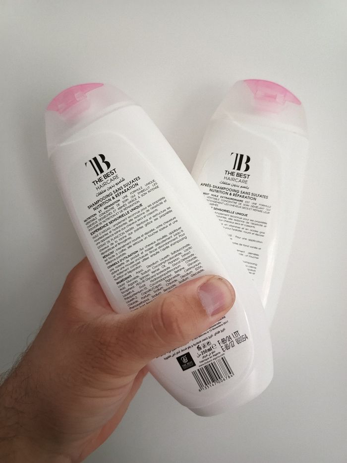 Lot de 2 bouteilles : 1 bouteille de shampoing et 1 bouteille d'après-shampooing - photo numéro 2