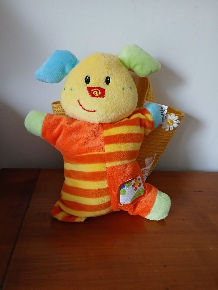 Doudou-grelot "Petit Chien" *bruit papier froissé *Toi Toys