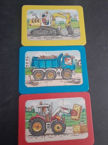 Lot 3 puzzles engins 6p