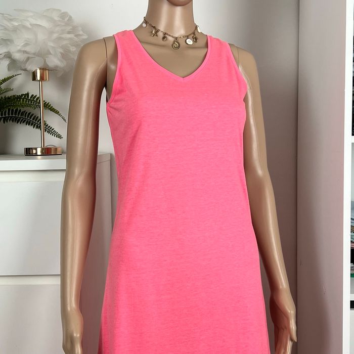 Robe longue rose fuchsia La Halle - Taille 36 S - photo numéro 3