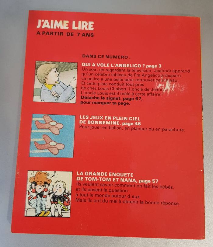 J'aime Lire N° 038 - Qui a volé l'Angélico ? (mars-80) - Yvan Pommaux - Bayard - photo numéro 2